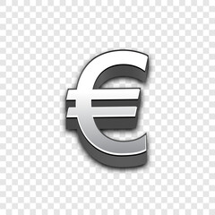 Euro 3d sign illustration isolated.