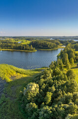 Fototapeta premium Latvia. Latgale. Lake Siver and its surroundings.