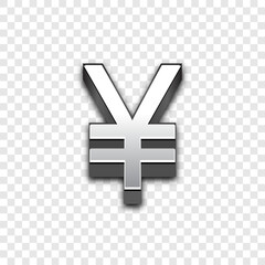 Yen 3d sign illustration isolated.