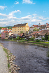 Fototapeta premium Nice view of the historic center of Cesky Krumlov, Czech Republic