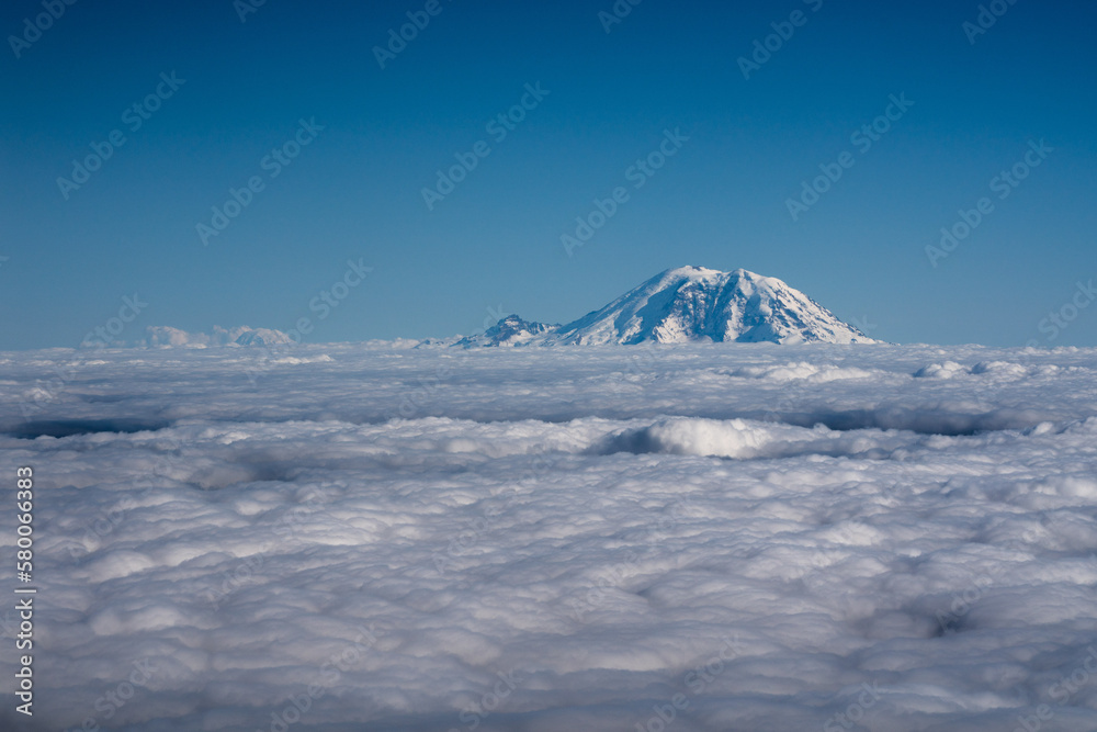 Poster Mountain over the clouds