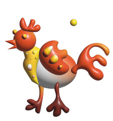 A rooster on the farm