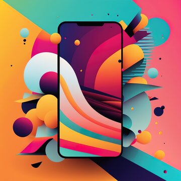 colorful bright smartphone screen design