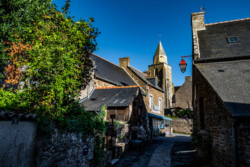 Fototapeta na wymiar Breton Village Saint Suliac In Department Ille et Vilaine In Brittany, France
