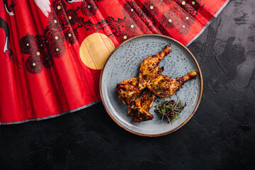 frying pan with meat