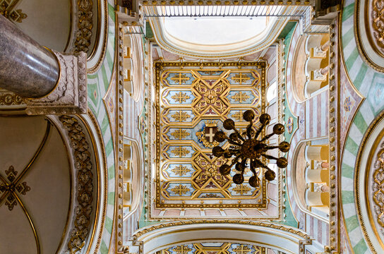 Ceiling of Cathedral Santa Maria Annunziata in Altamura, Italy