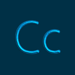 Naklejka premium Alphabet letters of lights