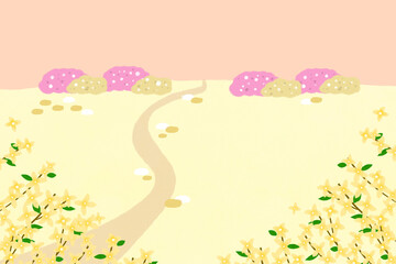 봄학기 일러스트
