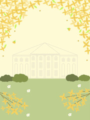 봄학기 일러스트
