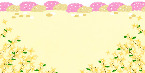 봄학기 일러스트
