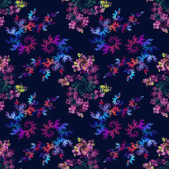 Fototapeta na wymiar Fractal floral pattern in Indian style