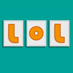 Art of style memphis with word IOI