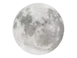 Fotobehang A full moon is a lunar phase that occurs when the Moon is completely illuminated as seen from Earth. © H2Omanager