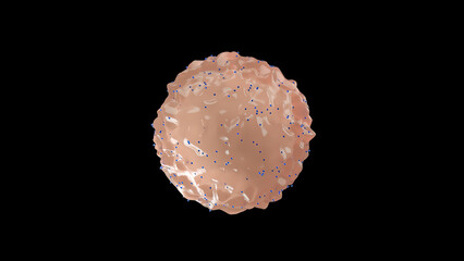 Organic shape cell 3d render
