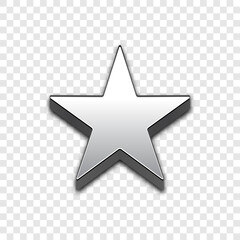 Star isolated 3d web vector icon.