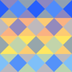 blue, yellow, orange, lattice-contiguous checkered background