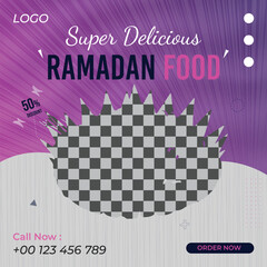  Vector ramadan special offer restaurant food menu business marketing social media post or web banner template design with abstract background, logo and icon. 