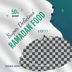  Vector ramadan special offer restaurant food menu business marketing social media post or web banner template design with abstract background, logo and icon. 