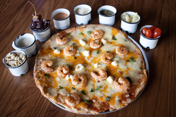 Pizza de camarones 