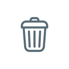 Trash Bin Icon Vector Template