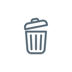 Trash Bin Icon Vector Template