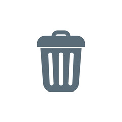 Trash Bin Icon Vector Template