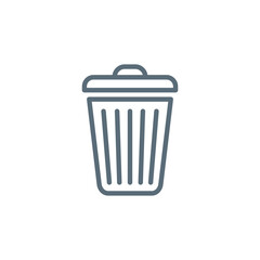 Trash Bin Icon Vector Template