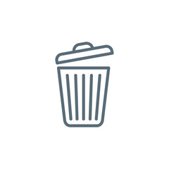Trash Bin Icon Vector Template