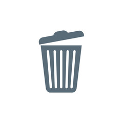 Trash Bin Icon Vector Template