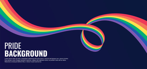 LGBT pride abstract background. Vector background with rainbow colors. Vector Banner Template for Pride Month