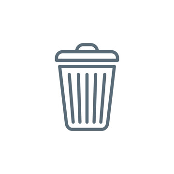 Trash Bin Icon Vector Template