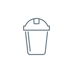 Trash Bin Icon Vector Template