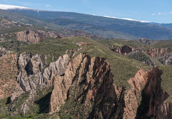 Fototapeta na wymiar steep terrain in the south of Spain