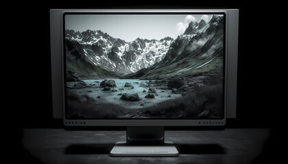 Fototapeta premium lcd monitor on the screen