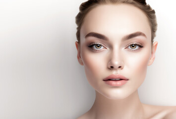 Obraz premium Beautiful woman face , Generative Ai