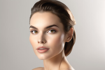 Naklejka premium Beautiful woman face , Generative Ai