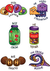 delicious food stickers