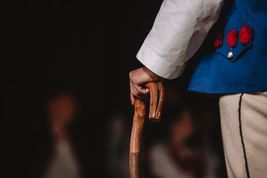 person with a cane