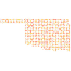 Oklahoma Silhouette Pixelated pattern map illustration