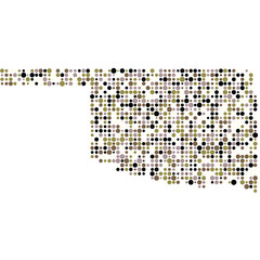 Oklahoma Silhouette Pixelated pattern map illustration