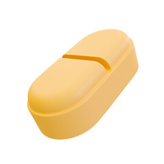 3d minimal medicine, pill. 3d illustration.