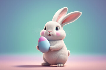 Obraz premium a bunny with an easter egg