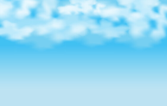 Background with clouds on the blue sky. Realistic clouds