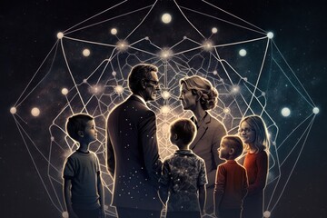Family constellation, generative AI - 580086501
