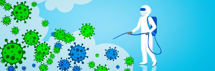 Doctor against new coronavirus infection. 3D illustration