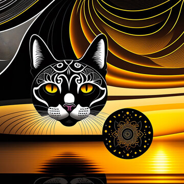 Katzen Kunstwerk