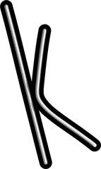 3D grunge letter K