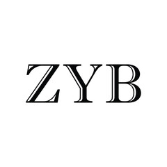 ZYB Letter Logo Design Vector