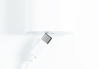 Charger and USB Type-C cable on white background
