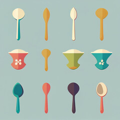 Spoons icons created witch Generative AI technology